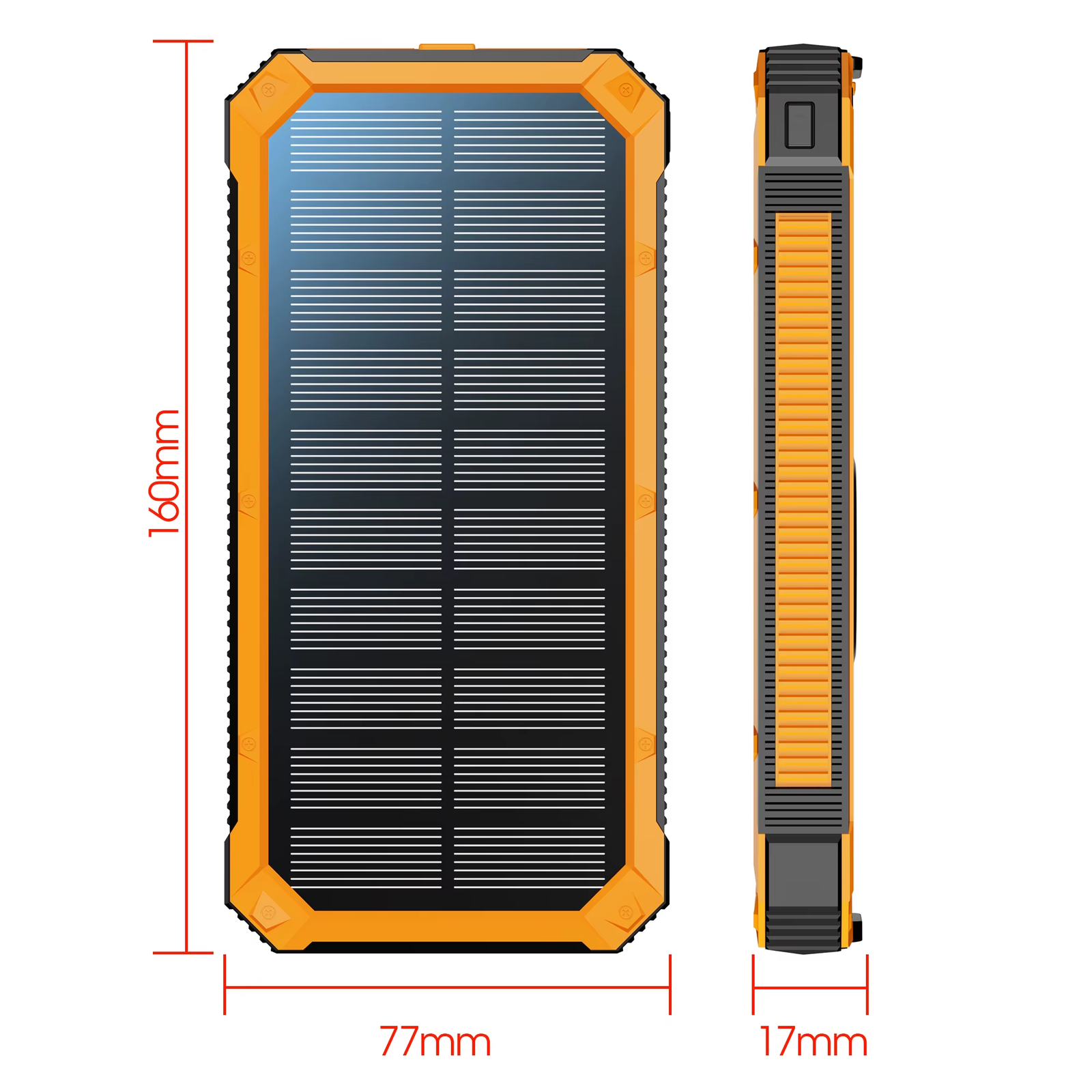 20000mAh Solar Power Bank Wireless Charger USB C - Image 2
