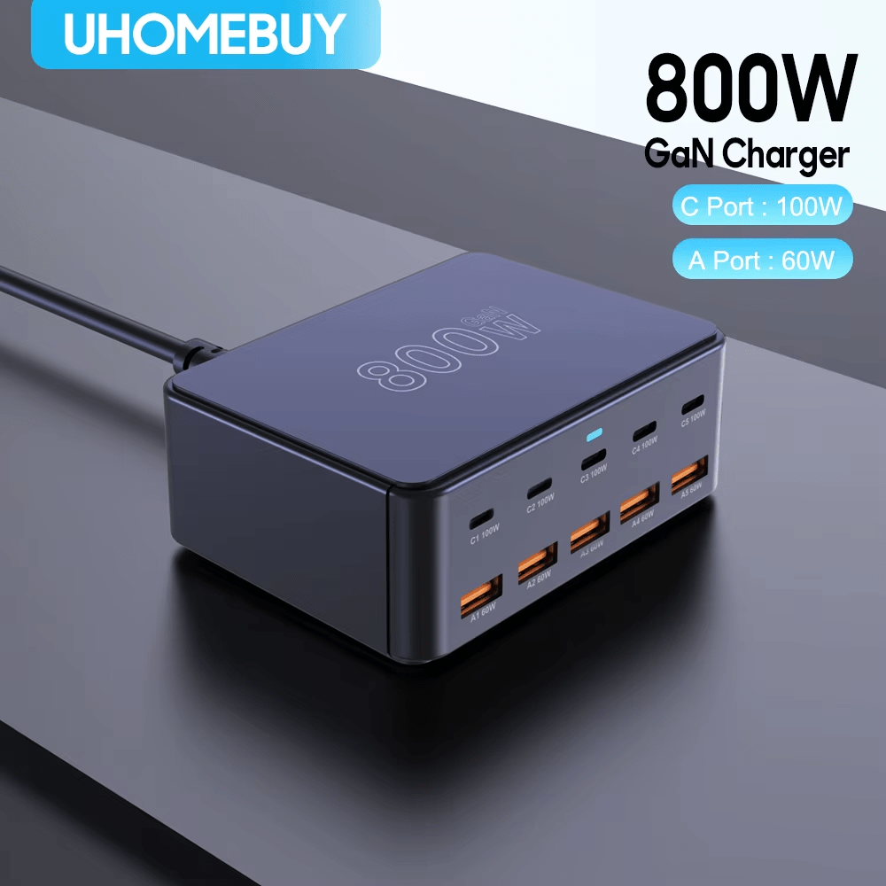 800W USB C GaN Charger 100W PD3.0 Multiport - Image 3