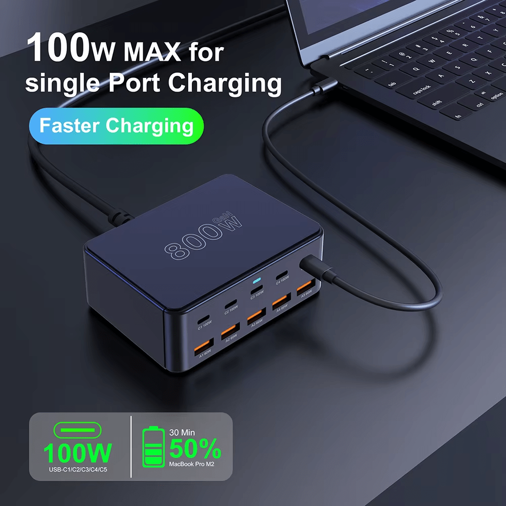 800W USB C GaN Charger 100W PD3.0 Multiport - Image 5